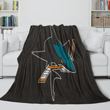 Laden Sie das Bild in den Galerie-Viewer, San Jose Sharks Blanket Flannel Throw Kids Room Decoration