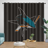 Laden Sie das Bild in den Galerie-Viewer, San Jose Sharks Curtains Blackout Window Drapes Room Decoration