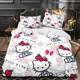 Laden Sie das Bild in den Galerie-Viewer, Sanrio Hello Kitty Bettwäsche-Set, Steppdecke, Bettbezug ohne Füllstoff