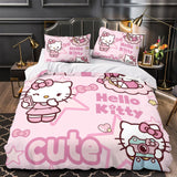Laden Sie das Bild in den Galerie-Viewer, Sanrio Hello Kitty Bettwäsche-Set, Steppdecke, Bettbezug ohne Füllstoff
