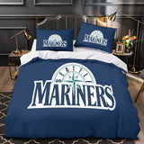 Laden Sie das Bild in den Galerie-Viewer, Seattle Mariners Bedding Set Quilt Cover Without Filler