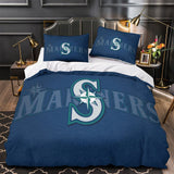 Laden Sie das Bild in den Galerie-Viewer, Seattle Mariners Bedding Set Quilt Cover Without Filler