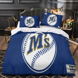 Laden Sie das Bild in den Galerie-Viewer, Seattle Mariners Bedding Set Quilt Cover Without Filler