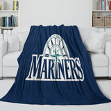 Laden Sie das Bild in den Galerie-Viewer, Seattle Mariners Blanket Flannel Throw Room Decoration