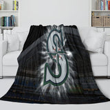 Laden Sie das Bild in den Galerie-Viewer, Seattle Mariners Blanket Flannel Throw Room Decoration