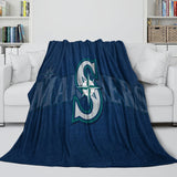 Laden Sie das Bild in den Galerie-Viewer, Seattle Mariners Blanket Flannel Throw Room Decoration