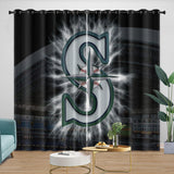 Laden Sie das Bild in den Galerie-Viewer, Seattle Mariners Curtains Blackout Window Drapes Room Decoration