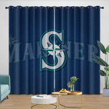 Laden Sie das Bild in den Galerie-Viewer, Seattle Mariners Curtains Blackout Window Drapes Room Decoration