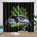 Laden Sie das Bild in den Galerie-Viewer, Seattle Seahawks Curtains Blackout Window Drapes Room Decoration