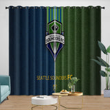 Laden Sie das Bild in den Galerie-Viewer, Seattle Sounders FC Curtains Blackout Window Drapes Room Decoration