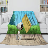 Laden Sie das Bild in den Galerie-Viewer, Snoopy Blanket Pattern Flannel Throw Kids Room Decoration