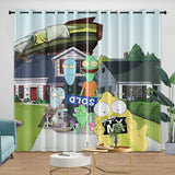 Laden Sie das Bild in den Galerie-Viewer, Solar Opposites Curtains Pattern Blackout Window Drapes Room Decoration