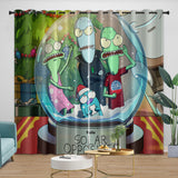 Laden Sie das Bild in den Galerie-Viewer, Solar Opposites Curtains Pattern Blackout Window Drapes Room Decoration