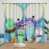 Laden Sie das Bild in den Galerie-Viewer, Solar Opposites Curtains Pattern Blackout Window Drapes Room Decoration