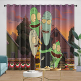 Laden Sie das Bild in den Galerie-Viewer, Solar Opposites Curtains Pattern Blackout Window Drapes Room Decoration