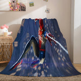 Laden Sie das Bild in den Galerie-Viewer, Spider Blanket Pattern Man Flannel Throw Kids Room Decoration