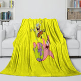 Laden Sie das Bild in den Galerie-Viewer, SpongeBob SquarePants Blanket Pattern Flannel Throw Room Decoration