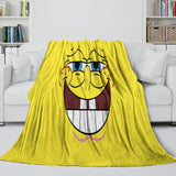 Laden Sie das Bild in den Galerie-Viewer, SpongeBob SquarePants Blanket Pattern Flannel Throw Room Decoration
