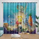 Laden Sie das Bild in den Galerie-Viewer, SpongeBob SquarePants Curtains Blackout Window Drapes Room Decoration