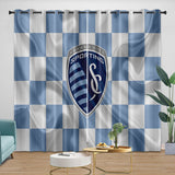 Laden Sie das Bild in den Galerie-Viewer, Sporting Kansas City Curtains Blackout Window Drapes Room Decoration