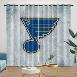 Laden Sie das Bild in den Galerie-Viewer, St. Louis Blues Curtains Blackout Window Drapes Room Decoration