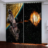 Laden Sie das Bild in den Galerie-Viewer, Star Wars Kids Curtains Blackout Window Drapes Room Decoration