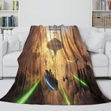 Laden Sie das Bild in den Galerie-Viewer, Star Wars Pattern Blanket Flannel Throw Room Decoration