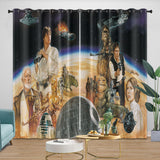 Laden Sie das Bild in den Galerie-Viewer, Star Wars Pattern Curtains Movie Blackout Window Drapes