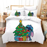 Laden Sie das Bild in den Galerie-Viewer, Stitch Weihnachtsbettwäsche-Set, Muster, Kinderbettbezug ohne Füllstoff