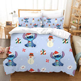 Laden Sie das Bild in den Galerie-Viewer, Stitch Weihnachtsbettwäsche-Set, Muster, Kinderbettbezug ohne Füllstoff
