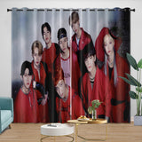 Laden Sie das Bild in den Galerie-Viewer, Stray Kids Curtains Blackout Window Pattern Drapes Room Decoration