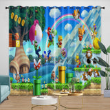 Laden Sie das Bild in den Galerie-Viewer, Super Mario Pattern Curtains Blackout Kids Room Window Drapes