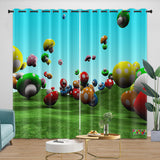Laden Sie das Bild in den Galerie-Viewer, Super Mario Pattern Curtains Blackout Kids Room Window Drapes