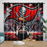 Laden Sie das Bild in den Galerie-Viewer, Tampa Bay Buccaneers Curtains Blackout Window Drapes Room Decoration