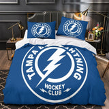Laden Sie das Bild in den Galerie-Viewer, Tampa Bay Lightning Bedding Set Quilt Duvet Cover Without Filler