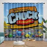 Laden Sie das Bild in den Galerie-Viewer, The Adventures Of Chuck And Friends Curtains Blackout Window Drapes