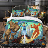 Laden Sie das Bild in den Galerie-Viewer, The Fantastic Four Bedding Set Quilt Duvet Cover Without Filler