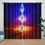 Laden Sie das Bild in den Galerie-Viewer, The Marvels Curtains Pattern Blackout Window Drapes