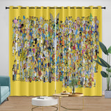 Laden Sie das Bild in den Galerie-Viewer, The Simpsons Curtains Blackout Window Pattern Drapes Room Decoration