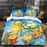 Laden Sie das Bild in den Galerie-Viewer, The Simpsons Pattern Duvet Cover Kids Bedding Set Without Filler