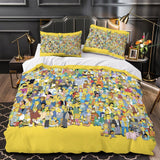 Laden Sie das Bild in den Galerie-Viewer, The Simpsons Pattern Duvet Cover Kids Bedding Set Without Filler