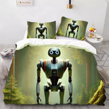 Laden Sie das Bild in den Galerie-Viewer, The Wild Robot Roz Brightbill Bettwäsche-Set, Muster, Kinder-Bettbezug ohne Füllstoff
