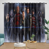 Laden Sie das Bild in den Galerie-Viewer, Thunderbolts Pattern Curtains Blackout Window Drapes Room Decoration