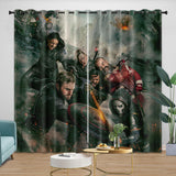 Laden Sie das Bild in den Galerie-Viewer, Thunderbolts Pattern Curtains Blackout Window Drapes Room Decoration