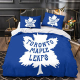 Laden Sie das Bild in den Galerie-Viewer, Toronto Maple Leafs Bedding Set Quilt Duvet Cover Without Filler