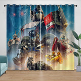 Laden Sie das Bild in den Galerie-Viewer, Transformers Rise of the Beasts Curtains Pattern Blackout Window Drapes