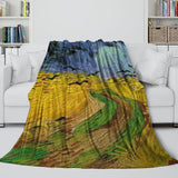 Laden Sie das Bild in den Galerie-Viewer, Van Gogh Painting Blanket Flannel Fleece Throw Kids Room Decoration