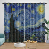 Laden Sie das Bild in den Galerie-Viewer, Van Gogh Painting Curtains Blackout Window Drapes Kids Room Decoration