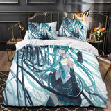 Laden Sie das Bild in den Galerie-Viewer, Vocaloid Miku Hatsune Bedding Set Duvet Cover Without Filler