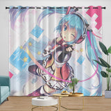 Laden Sie das Bild in den Galerie-Viewer, Vocaloid Miku Hatsune Curtains Blackout Window Drapes